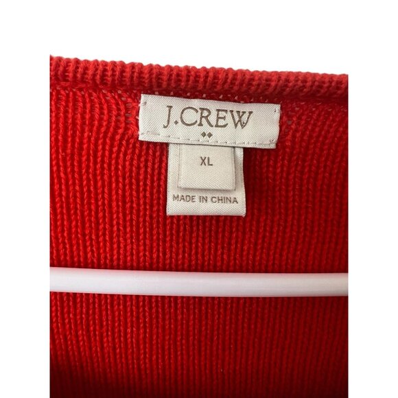 J Crew textured pullover Sweater, Red, Size XL - Picture 3 of 8